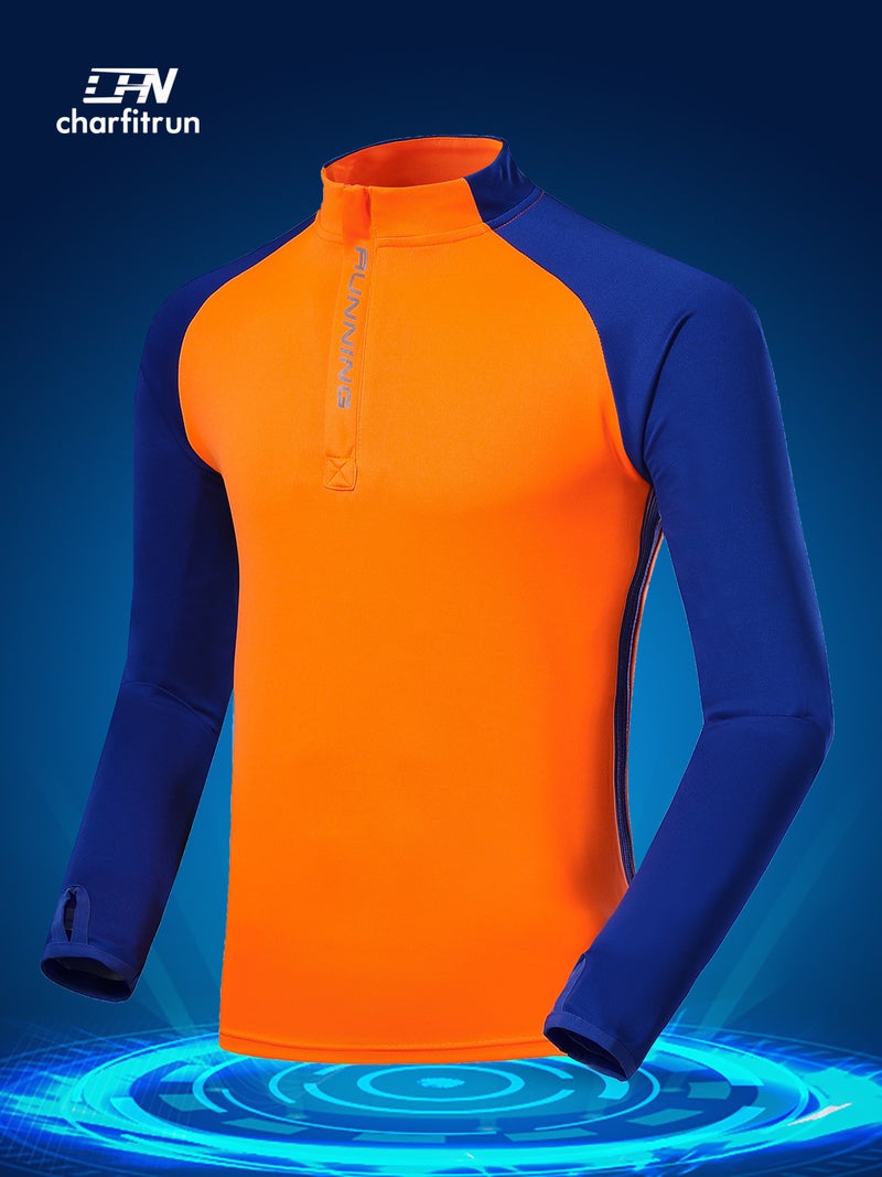 [Changfei Factory Store] New Half Zipper Long Sleeve Running Sports Jacket Men'S Children'S Football Training Clothes Suit - Image 2